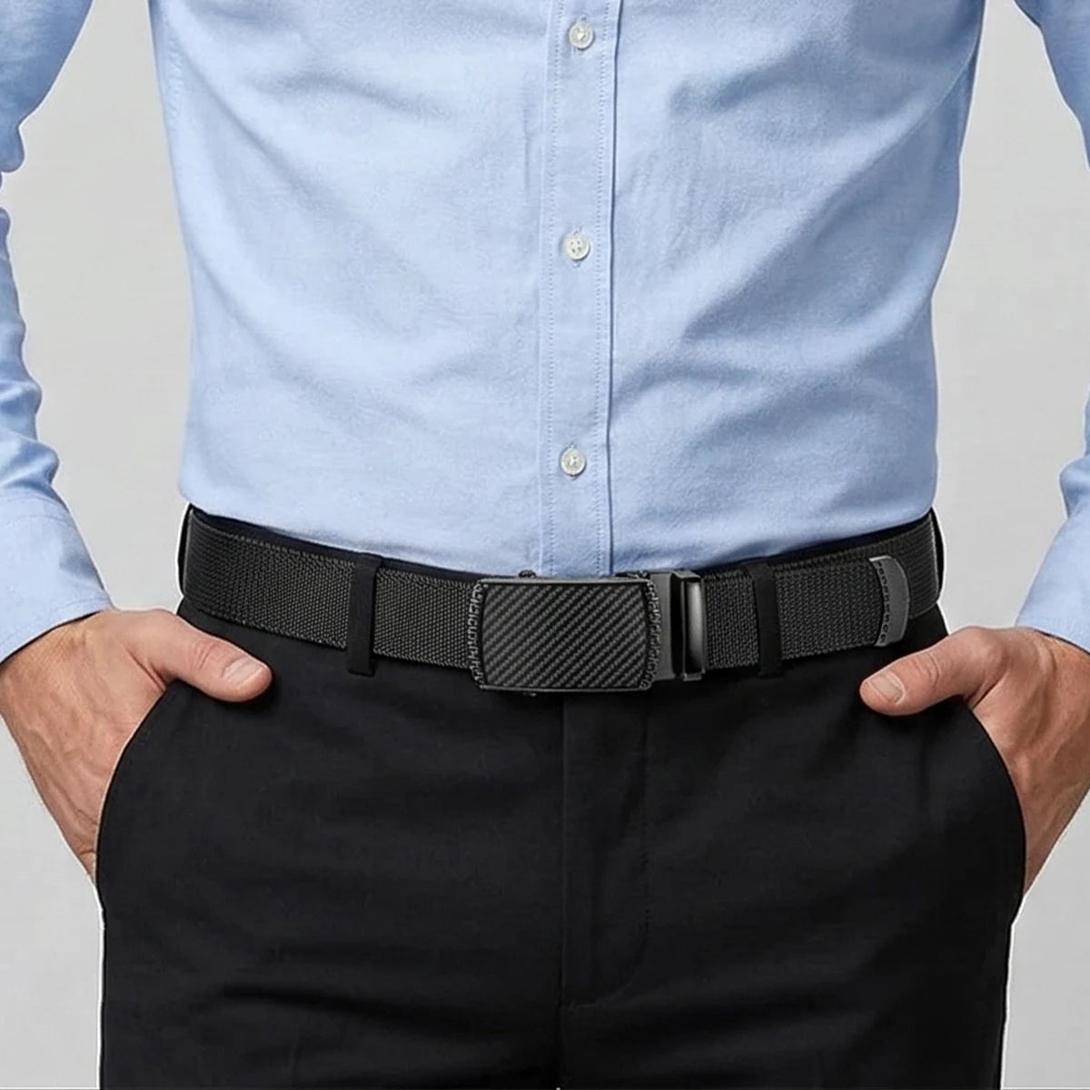 Ceinture extensible sans trou - Noir