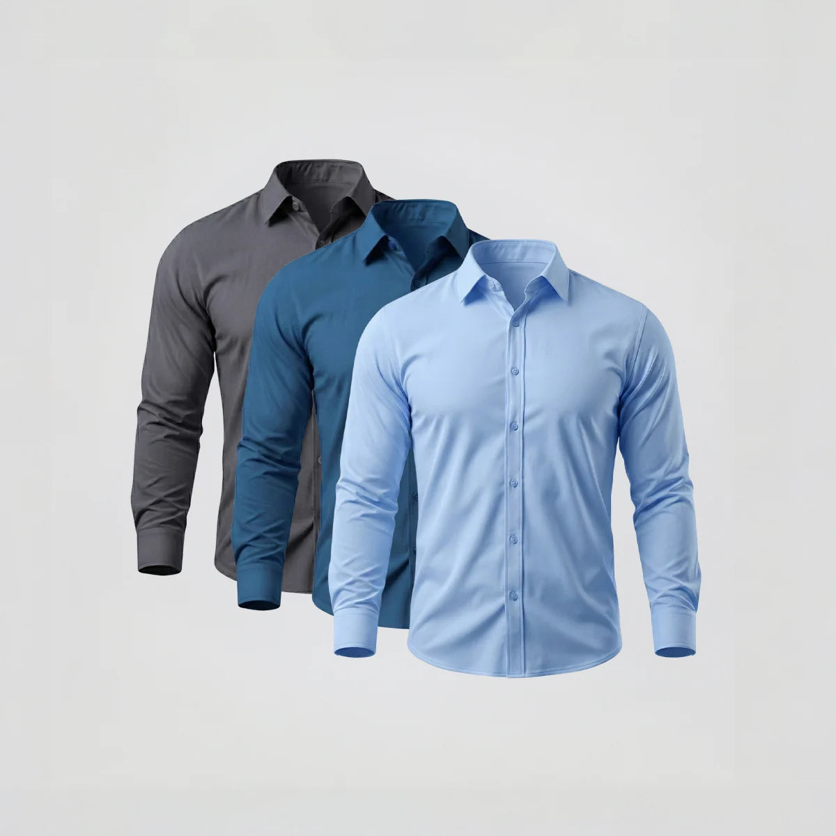 Pack de 3 - Bleu Glacé, Bleu Mécanique, Gris Foncé